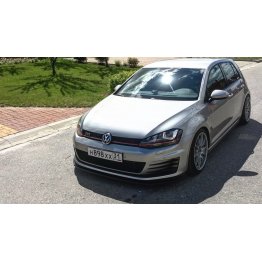 Накладка сплиттер на передний бампер Вар3 на Volkswagen Golf VII GTI